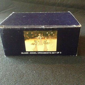 Glass Angel Ornaments, Set of Three